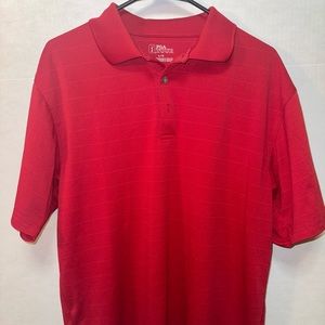 PGA Tour Polo Shirt Men's L Short Sleeve Red Golf